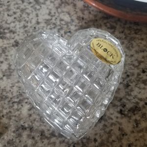 Crystal Heart shaped Trinket Dish